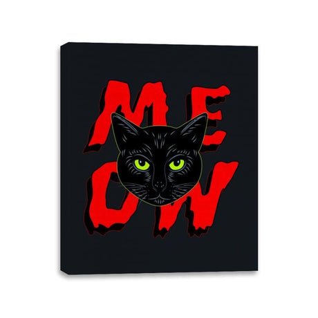 MEOW Cat - Canvas Wraps Canvas Wraps RIPT Apparel 11x14 / Black