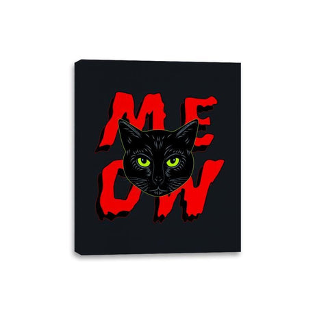 MEOW Cat - Canvas Wraps Canvas Wraps RIPT Apparel 8x10 / Black