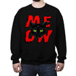 MEOW Cat - Crew Neck Sweatshirt Crew Neck Sweatshirt RIPT Apparel Small / Black