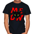 MEOW Cat - Mens T-Shirts RIPT Apparel Small / Black