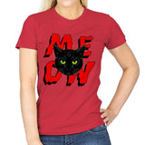 MEOW Cat - Womens T-Shirts RIPT Apparel Small / Red