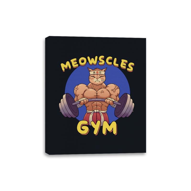 Meowscles Gym - Canvas Wraps Canvas Wraps RIPT Apparel 8x10 / Black