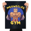 Meowscles Gym - Prints Posters RIPT Apparel 18x24 / Black