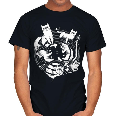 Meowsical - Mens T-Shirts RIPT Apparel Small / Black