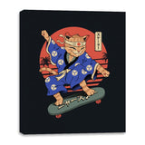 Meowster Skater I - Canvas Wraps Canvas Wraps RIPT Apparel 16x20 / Black