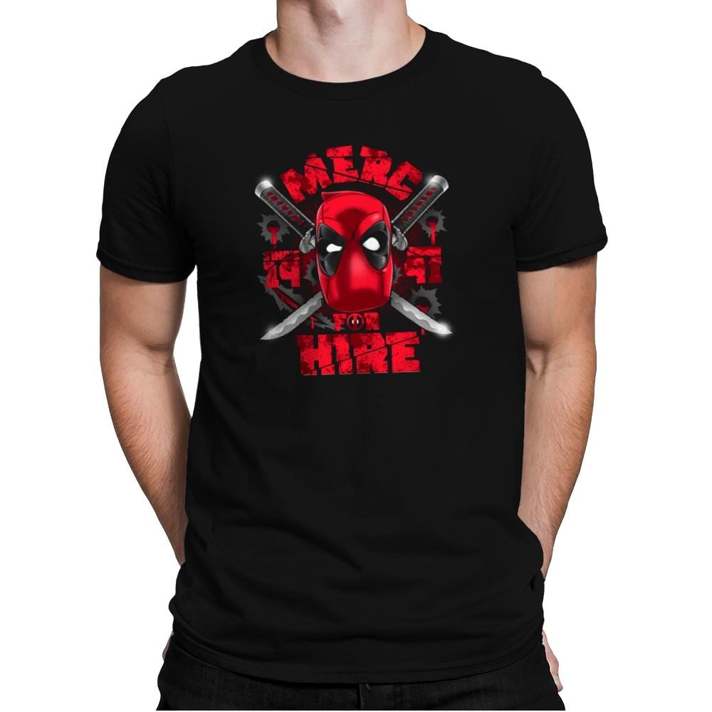 Merc for Hire Exclusive - Mens Premium T-Shirts RIPT Apparel Small / Black