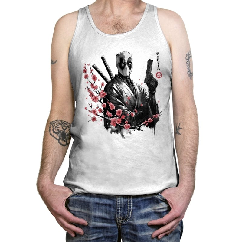 Merc Portrait Sumi-e - Tanktop Tanktop RIPT Apparel X-Small / White