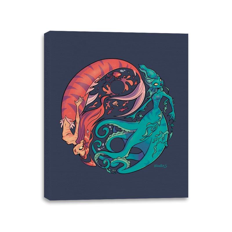 Mermaid or Kraken? - Canvas Wraps Canvas Wraps RIPT Apparel 11x14 / Navy