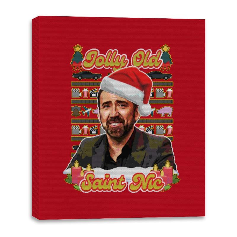 Merry Cagemas (and Happy Nic Year)! - Canvas Wraps Canvas Wraps RIPT Apparel 16x20 / Red