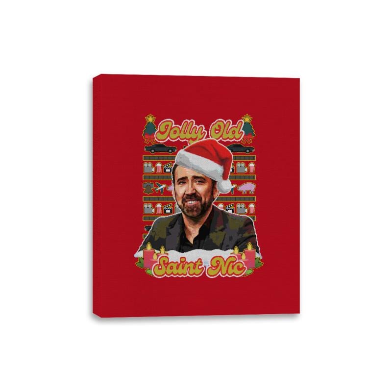 Merry Cagemas (and Happy Nic Year)! - Canvas Wraps Canvas Wraps RIPT Apparel 8x10 / Red