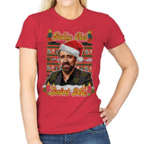 Merry Cagemas (and Happy Nic Year)! - Womens T-Shirts RIPT Apparel Small / Red