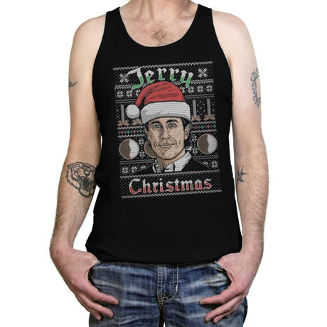 Merry Jerry Christmas - Tanktop Tanktop RIPT Apparel X-Small / Black