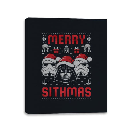 Merry Sithmas - Canvas Wraps Canvas Wraps RIPT Apparel 11x14 / Black