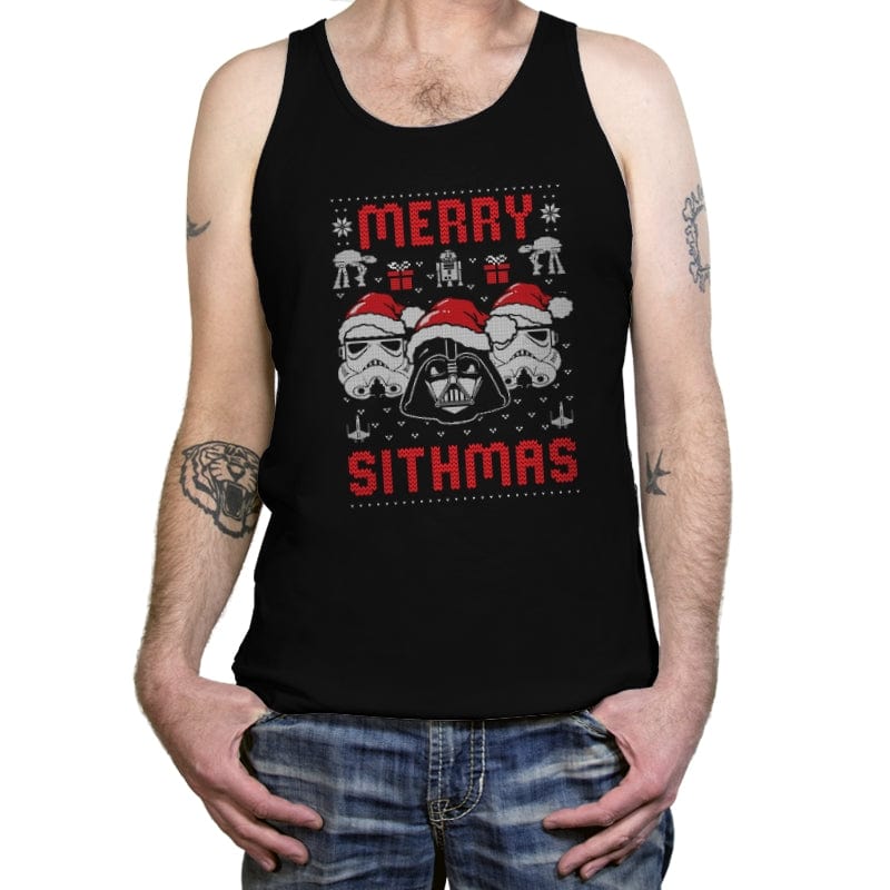 Merry Sithmas - Tanktop Tanktop RIPT Apparel X-Small / Black