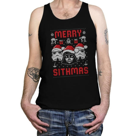 Merry Sithmas - Ugly Holiday - Tanktop Tanktop RIPT Apparel X-Small / Black