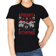 Merry Sithmas - Ugly Holiday - Womens T-Shirts RIPT Apparel Small / Black