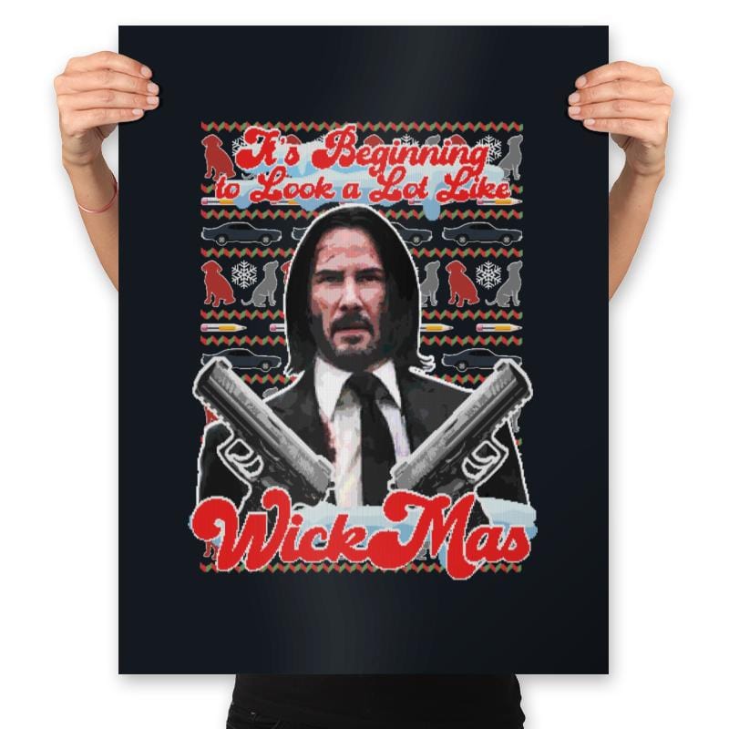 Merry Wickmas - Prints Posters RIPT Apparel 18x24 / Black