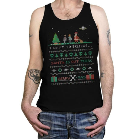 Merry X-Mas - Ugly Holiday - Tanktop Tanktop RIPT Apparel X-Small / Black