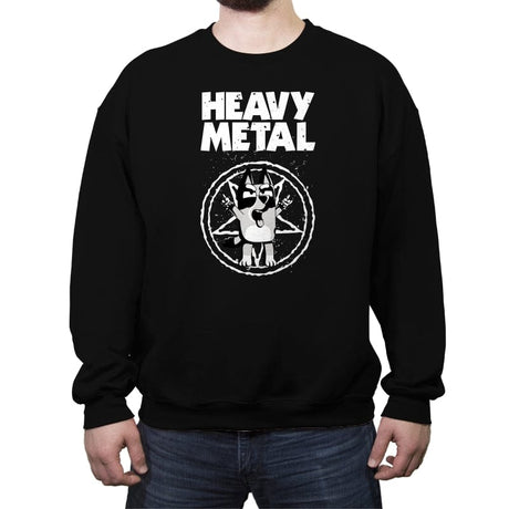 Metal Heeler - Crew Neck Sweatshirt Crew Neck Sweatshirt RIPT Apparel Small / Black