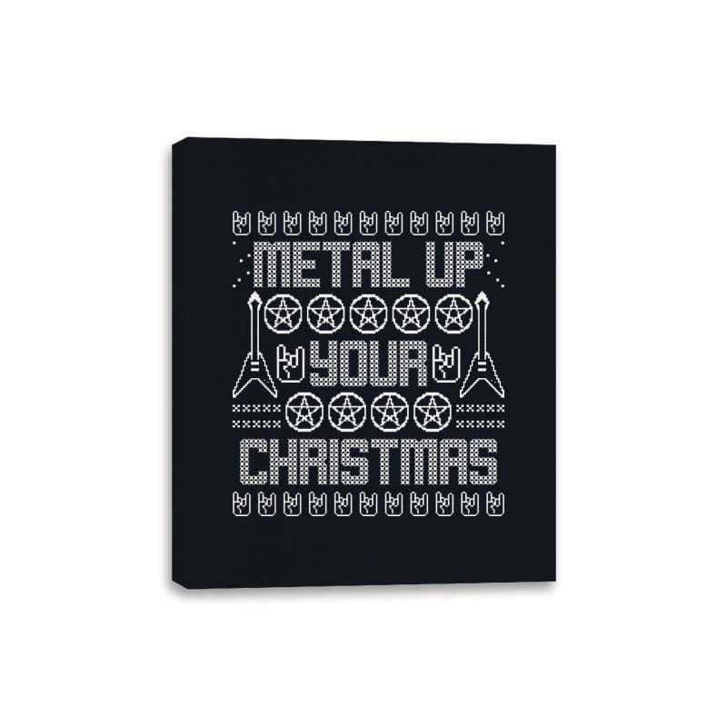 Metal Up Your Christmas - Canvas Wraps Canvas Wraps RIPT Apparel 8x10 / Black