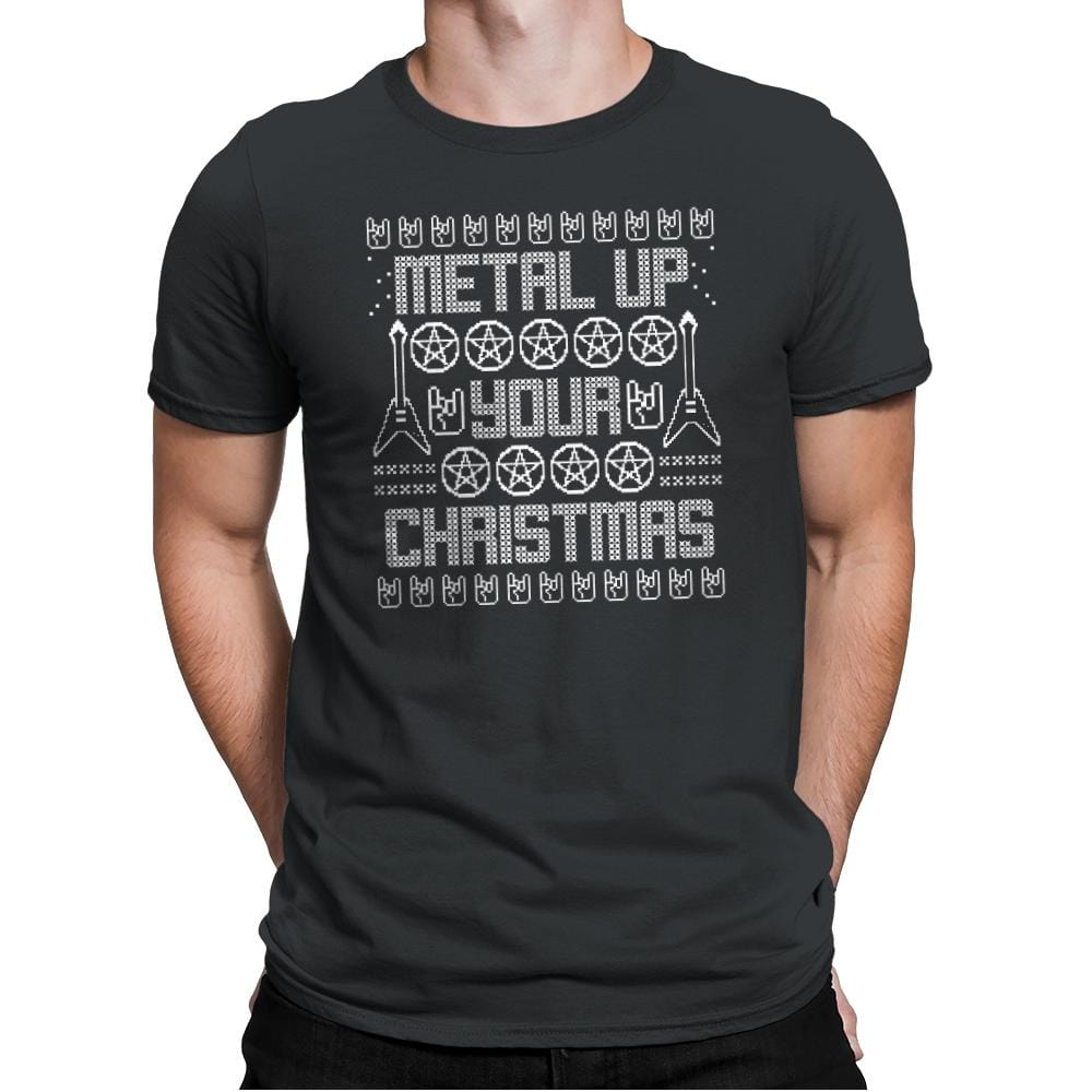 Metal Up Your Christmas - Mens Premium T-Shirts RIPT Apparel Small / Heavy Metal