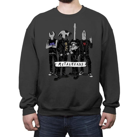 Metalheads - Crew Neck Sweatshirt Crew Neck Sweatshirt RIPT Apparel Small / Charcoal