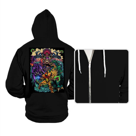 Metroid Tribute  - Hoodies Hoodies RIPT Apparel Small / Black