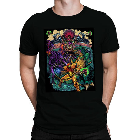 Metroid Tribute  - Mens Premium T-Shirts RIPT Apparel Small / Black