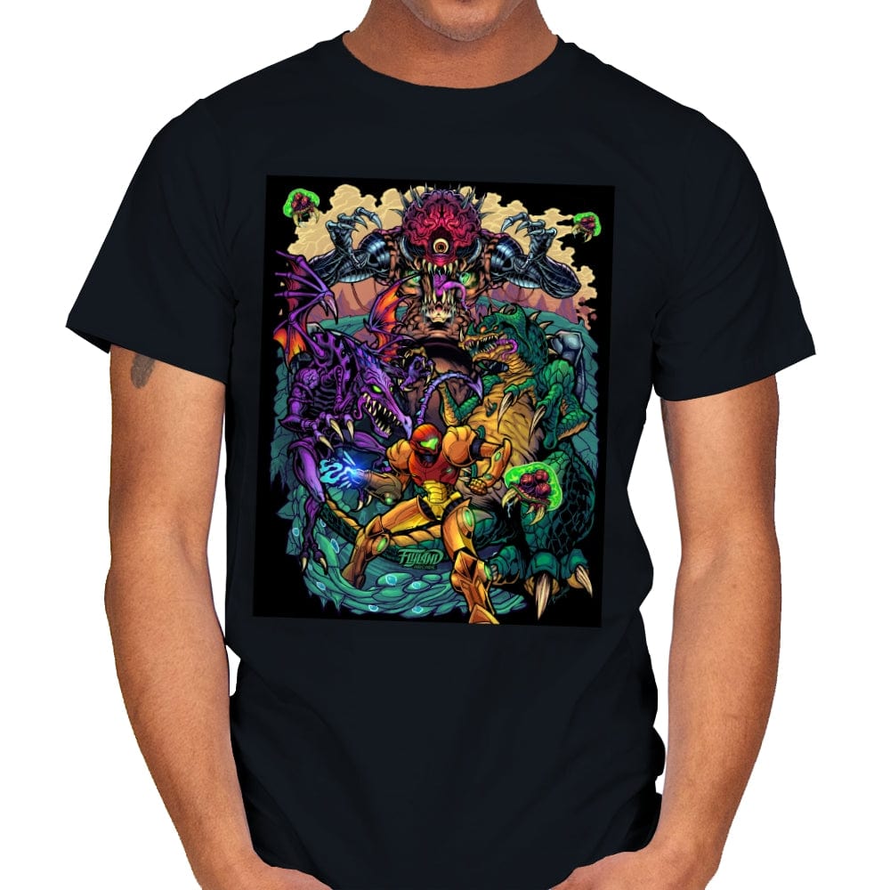 Metroid Tribute  - Mens T-Shirts RIPT Apparel Small / Black