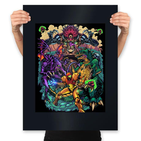 Metroid Tribute  - Prints Posters RIPT Apparel 18x24 / Black