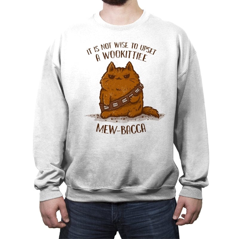 Mew-Bacca - Crew Neck Sweatshirt Crew Neck Sweatshirt RIPT Apparel Small / White