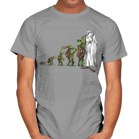 Michelangelo - Art Attack - Mens T-Shirts RIPT Apparel Small / Sport Grey