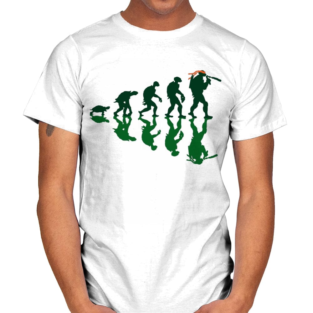 Michelangelo Evolution - Mens T-Shirts RIPT Apparel Small / White