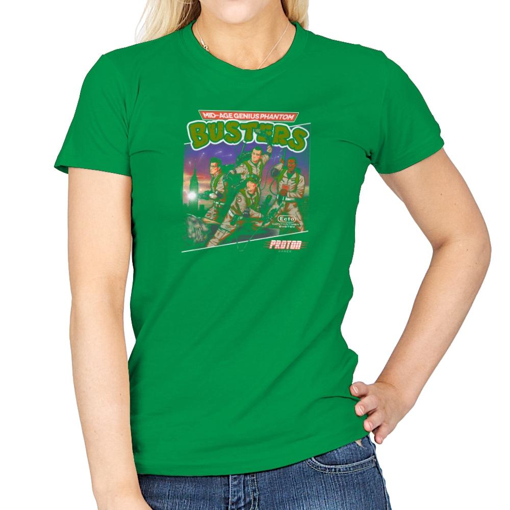 Mid-aged Genius Phantom Busters Exclusive - Womens T-Shirts RIPT Apparel Small / Irish Green