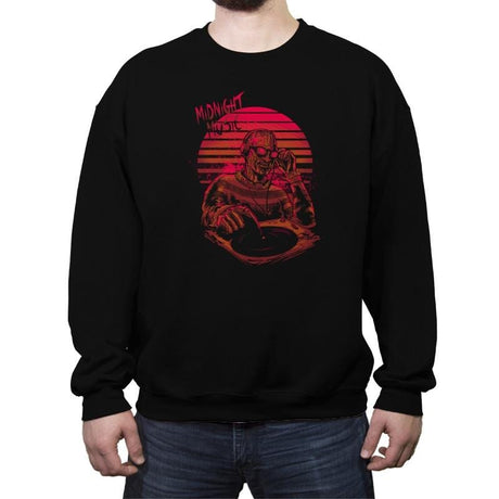 Midnight Music - Crew Neck Sweatshirt Crew Neck Sweatshirt RIPT Apparel Small / Black