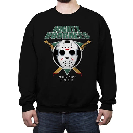 Mighty Voorhees - Crew Neck Sweatshirt Crew Neck Sweatshirt RIPT Apparel Small / Black