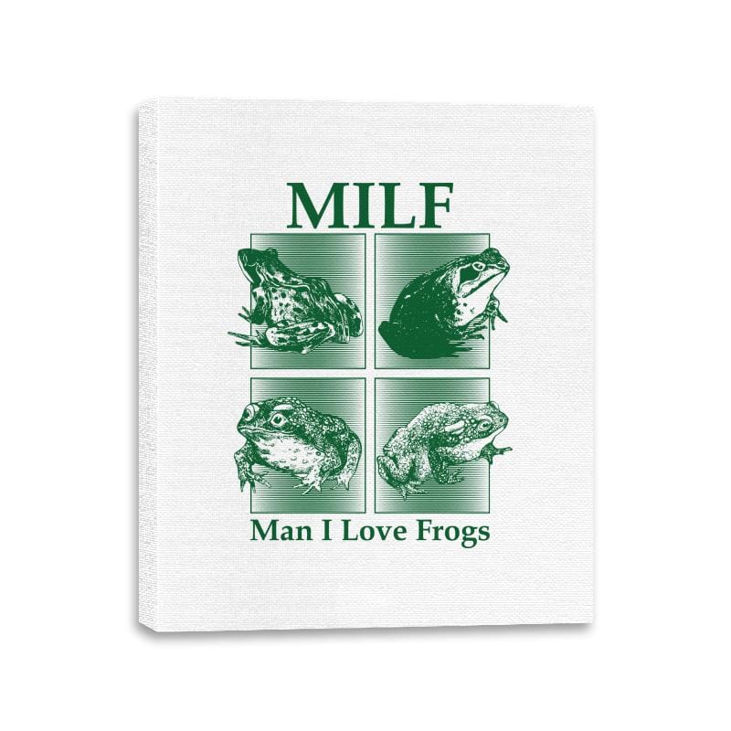 Milf - Man I Love Frogs - Canvas Wraps Canvas Wraps RIPT Apparel 11x14 / White