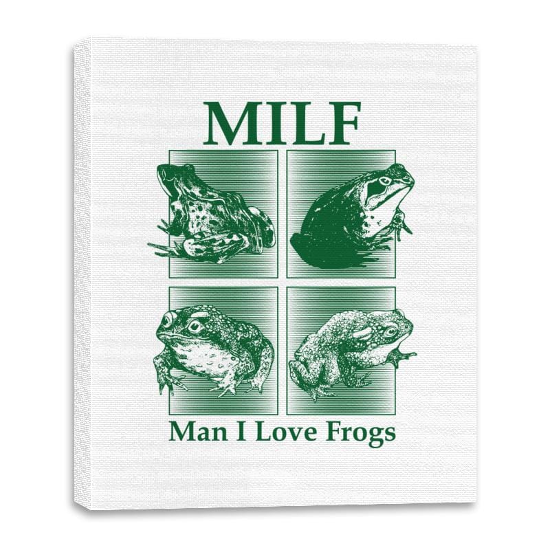 Milf - Man I Love Frogs - Canvas Wraps Canvas Wraps RIPT Apparel 16x20 / White