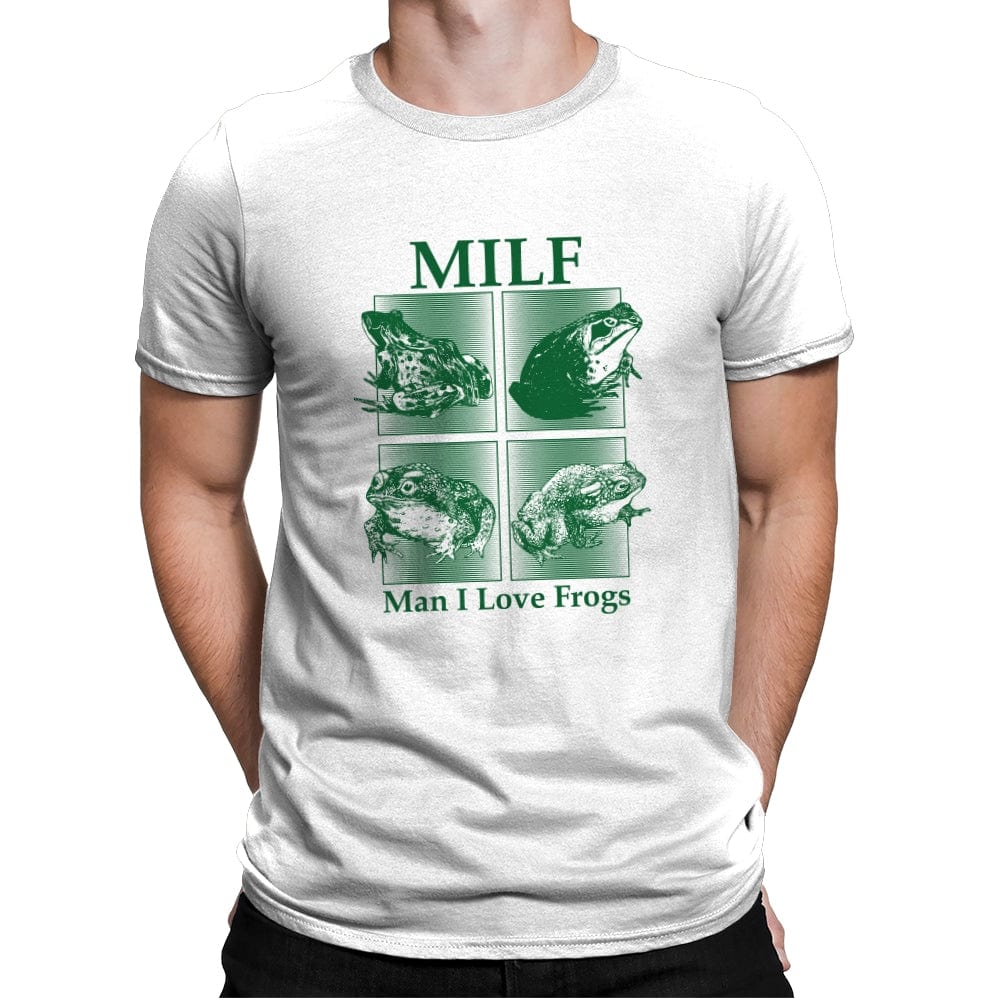 Milf - Man I Love Frogs - Mens Premium T-Shirts RIPT Apparel Small / White