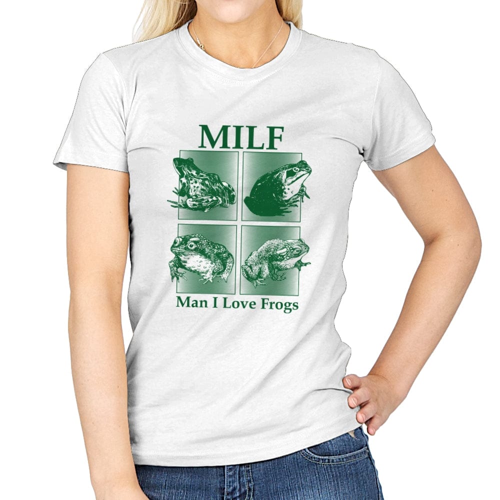 Milf - Man I Love Frogs - Womens T-Shirts RIPT Apparel Small / White