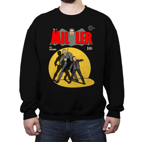 Miller N1 - Crew Neck Sweatshirt Crew Neck Sweatshirt RIPT Apparel Small / Black