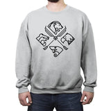 Minimal Hogwarts - Crew Neck Sweatshirt Crew Neck Sweatshirt RIPT Apparel Small / Sport Gray