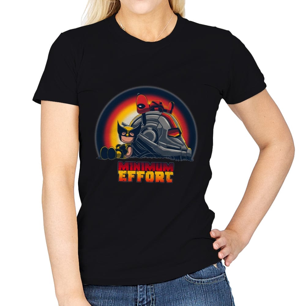 Minimum Effort - Womens T-Shirts RIPT Apparel Small / Black