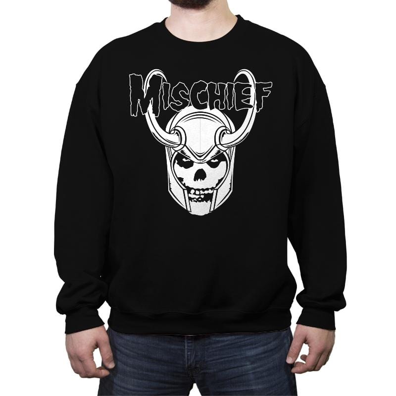 MISCHIEFS - Crew Neck Sweatshirt Crew Neck Sweatshirt RIPT Apparel Small / Black