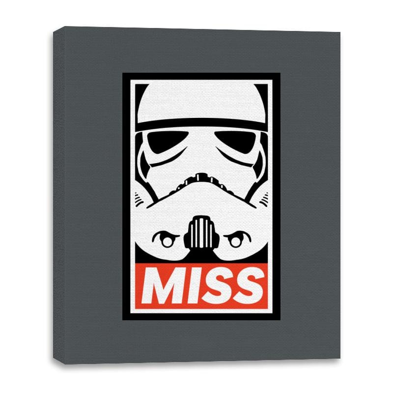 Miss - Canvas Wraps Canvas Wraps RIPT Apparel 16x20 / Charcoal