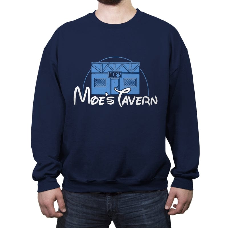 Moe's Tavern - Crew Neck Sweatshirt Crew Neck Sweatshirt RIPT Apparel Small / Navy