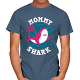 Mommy Shark - Mens T-Shirts RIPT Apparel Small / Indigo Blue