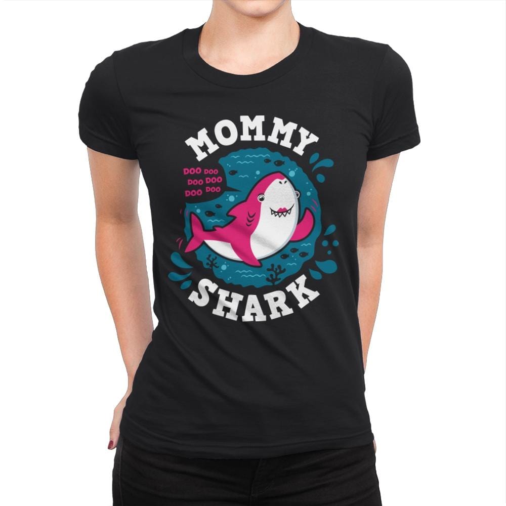 Mommy Shark - Womens Premium T-Shirts RIPT Apparel Small / Black