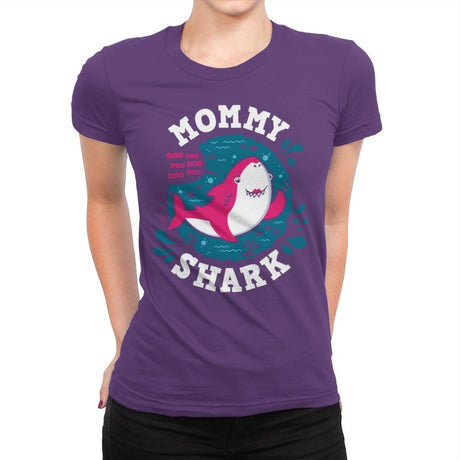 Mommy Shark - Womens Premium T-Shirts RIPT Apparel Small / Purple Rush