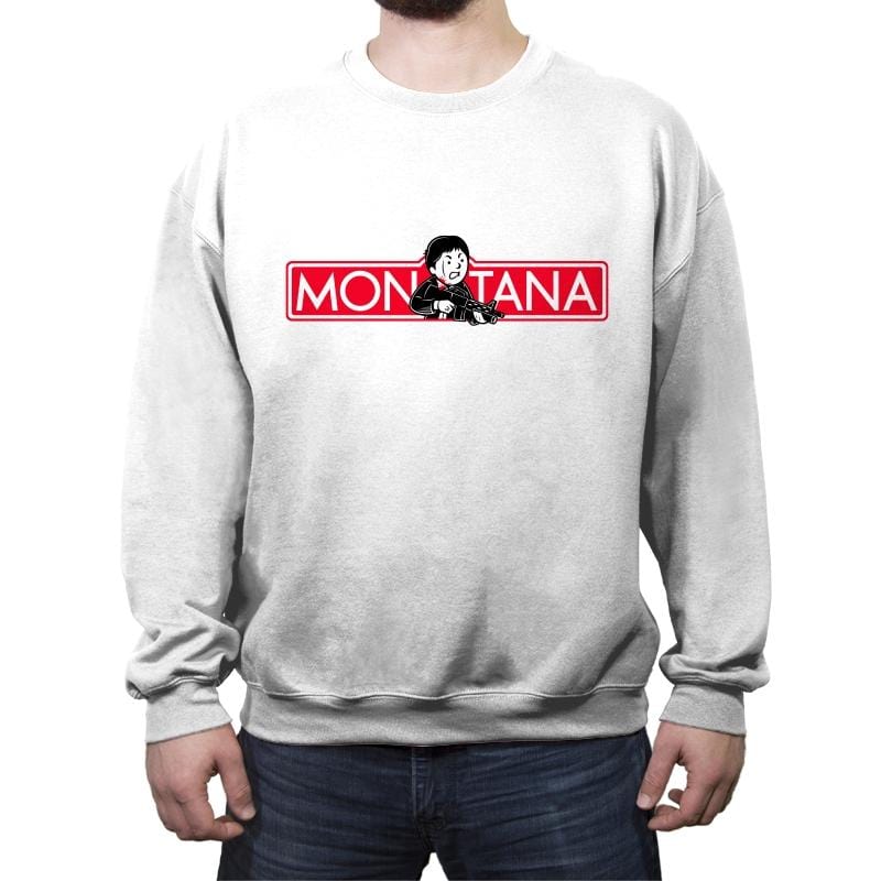 MON-TANA - Crew Neck Sweatshirt Crew Neck Sweatshirt RIPT Apparel Small / White